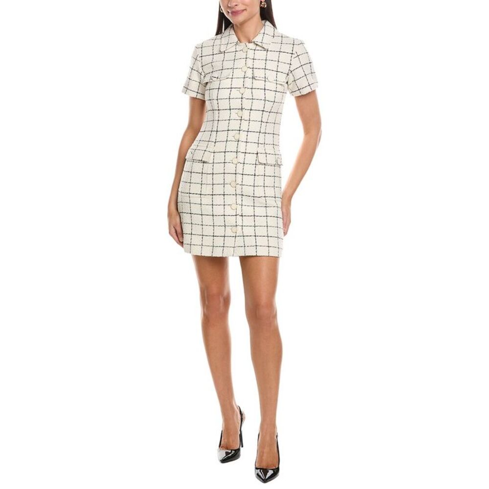 Marella Womens  Vidim Tweed Shirtdress, White